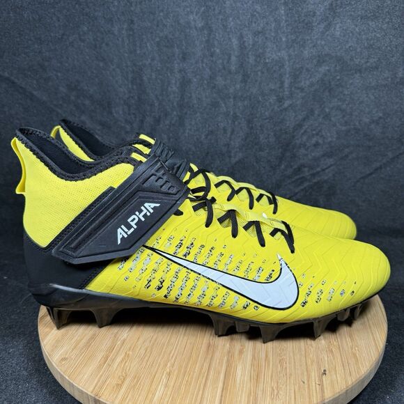 Nike Alpha Menace Pro‎ 2 Mid Yellow Black Football Cleat Size 14 New AQ3209-701 main image 8